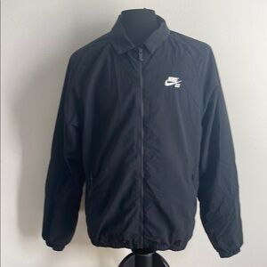 Nike Black Windbreaker Jacket Size Large